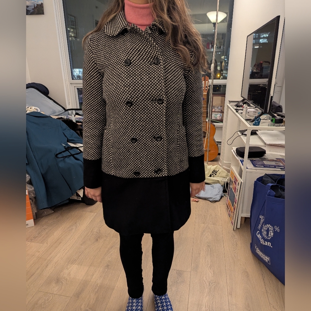 Wool checkered coat